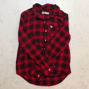 Abercrombie girls flannel shirt